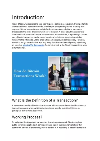 How do Bitcoin Transactions Work?