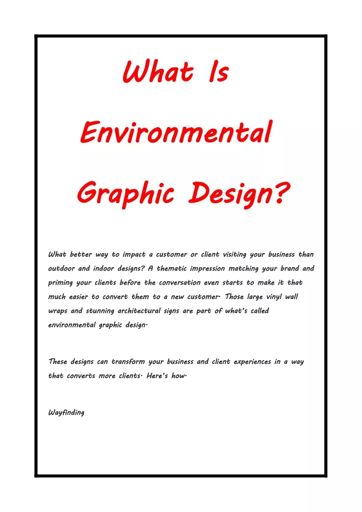 what is environmental graphic design