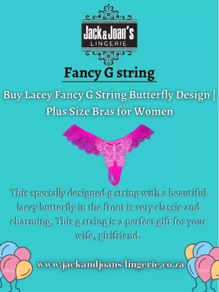 Buy Lacey Fancy G String Butterfly Design | Plus Size Bras for Women