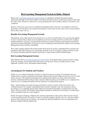 best learning management system in india edneed
