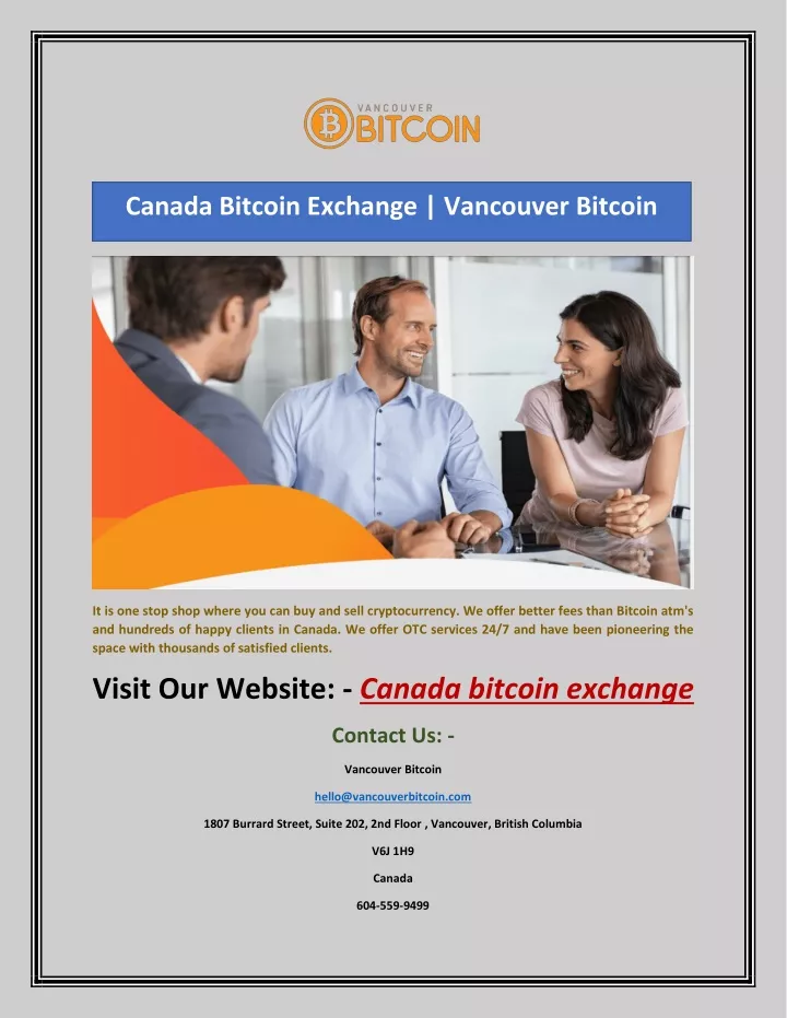 canada bitcoin exchange vancouver bitcoin
