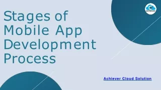 Stages of Mobile App Development Process