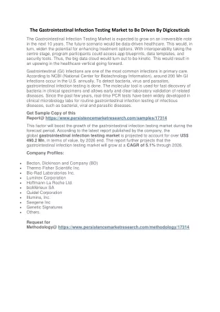 the gastrointestinal infection testing market
