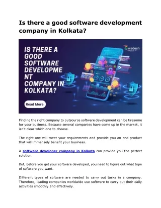 is there a good software development company