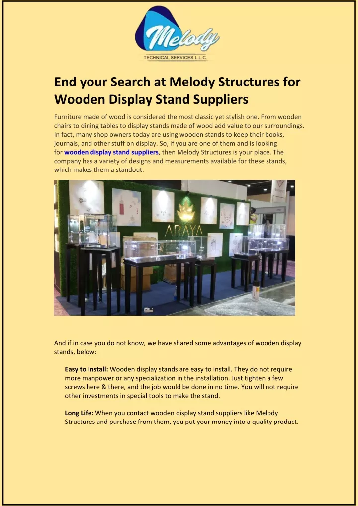 end your search at melody structures for wooden