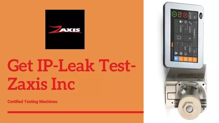 get ip leak test zaxis inc