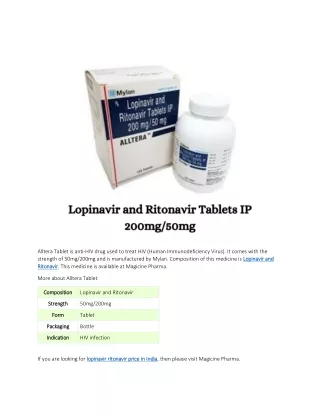 alltera tablet is anti hiv drug used to treat