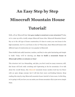 an easy step by step