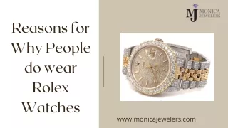 Reasons for Why People do wear Rolex Watches