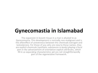 gynecomastia in islamabad
