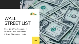 Best Oil & Gas Accredited Investors and Accredited Private Placement Leads