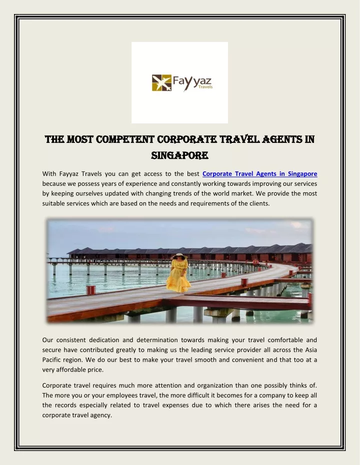 the most competent corporate travel agents