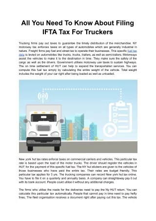 All You Need To Know About Filing IFTA Tax For Truckers