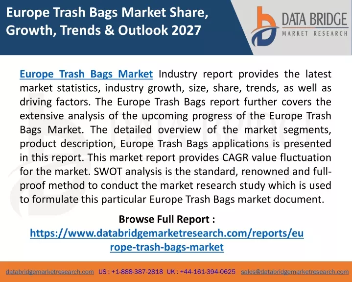 europe trash bags market share growth trends