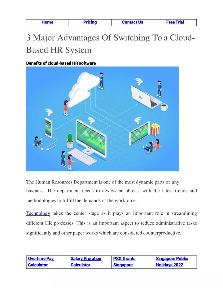 3 major advantages of switching to a cloud based hr system