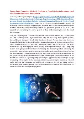 europe edge computing market is predicted
