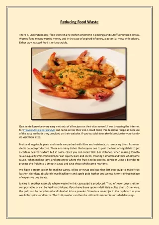 reducing food waste
