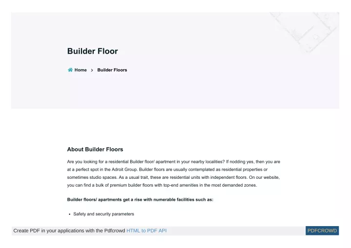 builder floor