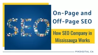 On-Page and Off-Page SEO How SEO Company in Mississauga Works