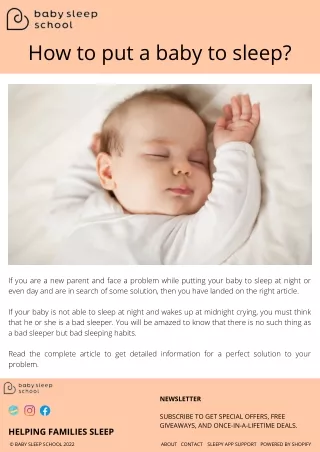 Baby Sleep Program