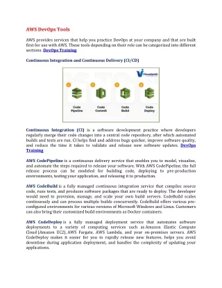 aws devops tools