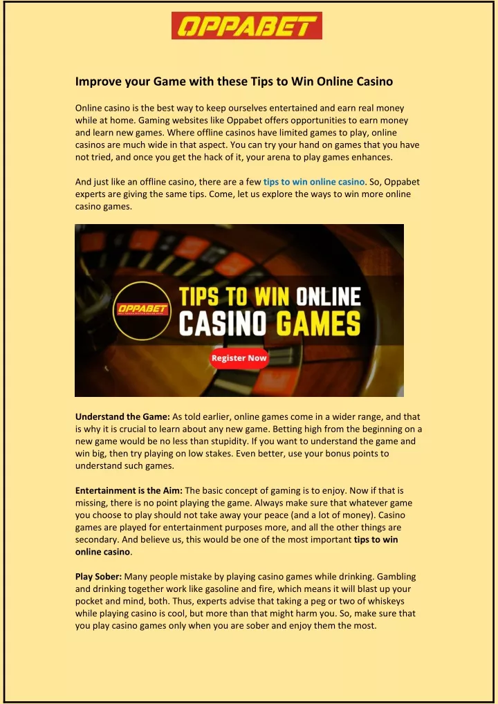 improve your game with these tips to win online