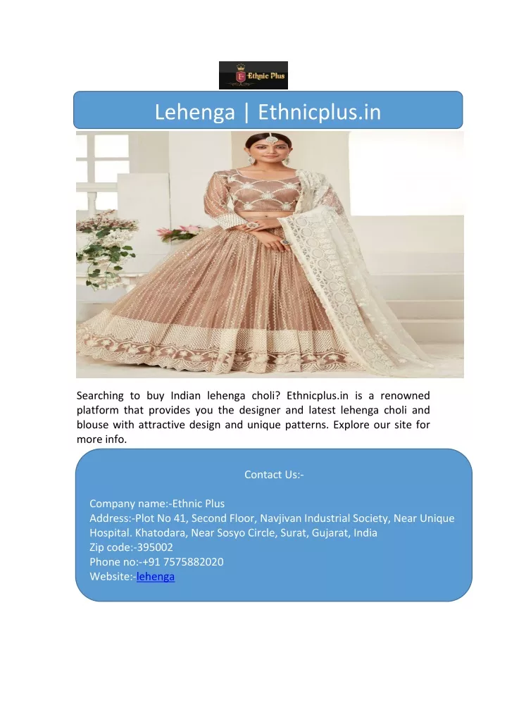 lehenga ethnicplus in