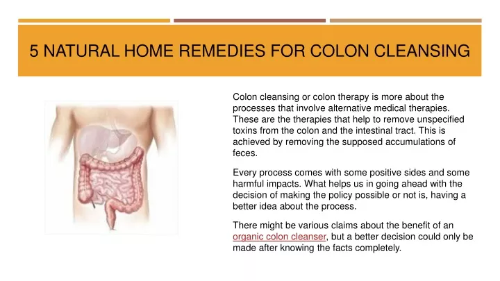 5 natural home remedies for colon cleansing