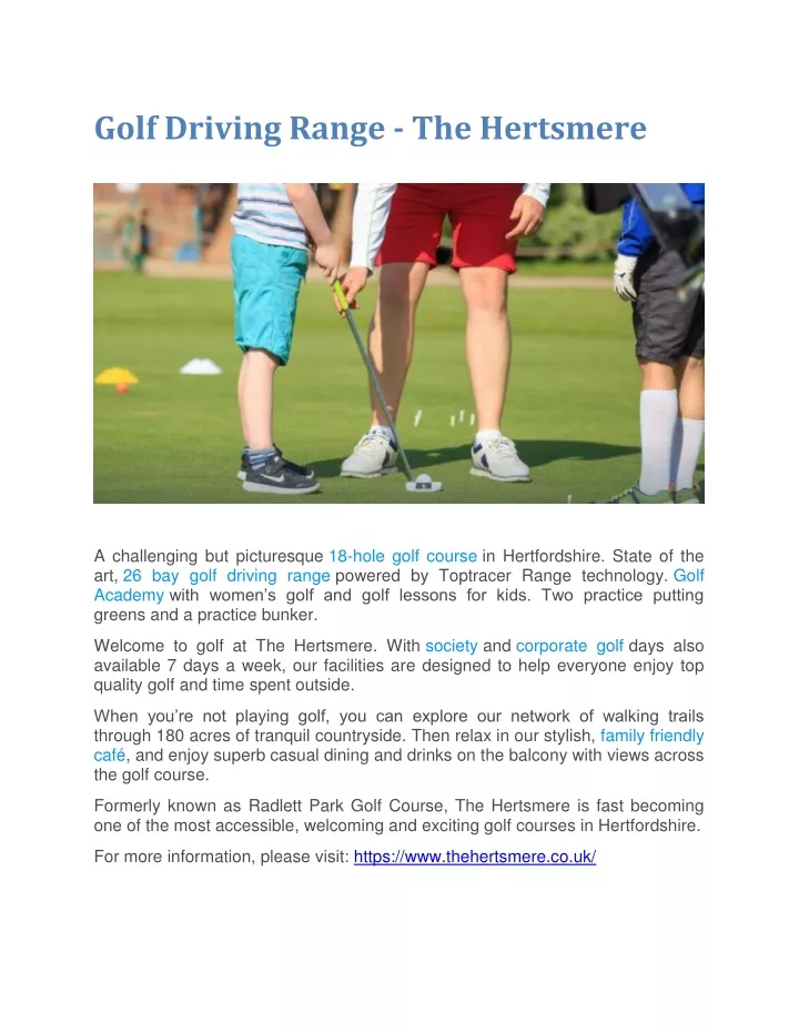 golf driving range the hertsmere