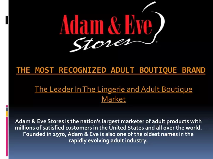 the most recognized adult boutique brand