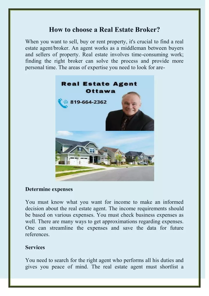 how to choose a real estate broker