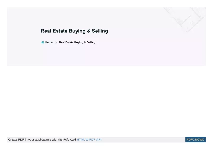 real estate buying selling