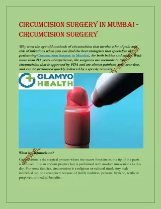 Circumcision Surgery in Mumbai | Circumcision Surgery