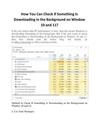 how you can check if something is downloading