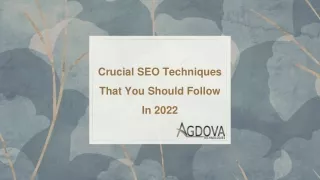 crucial seo techniques that you should follow in 2022