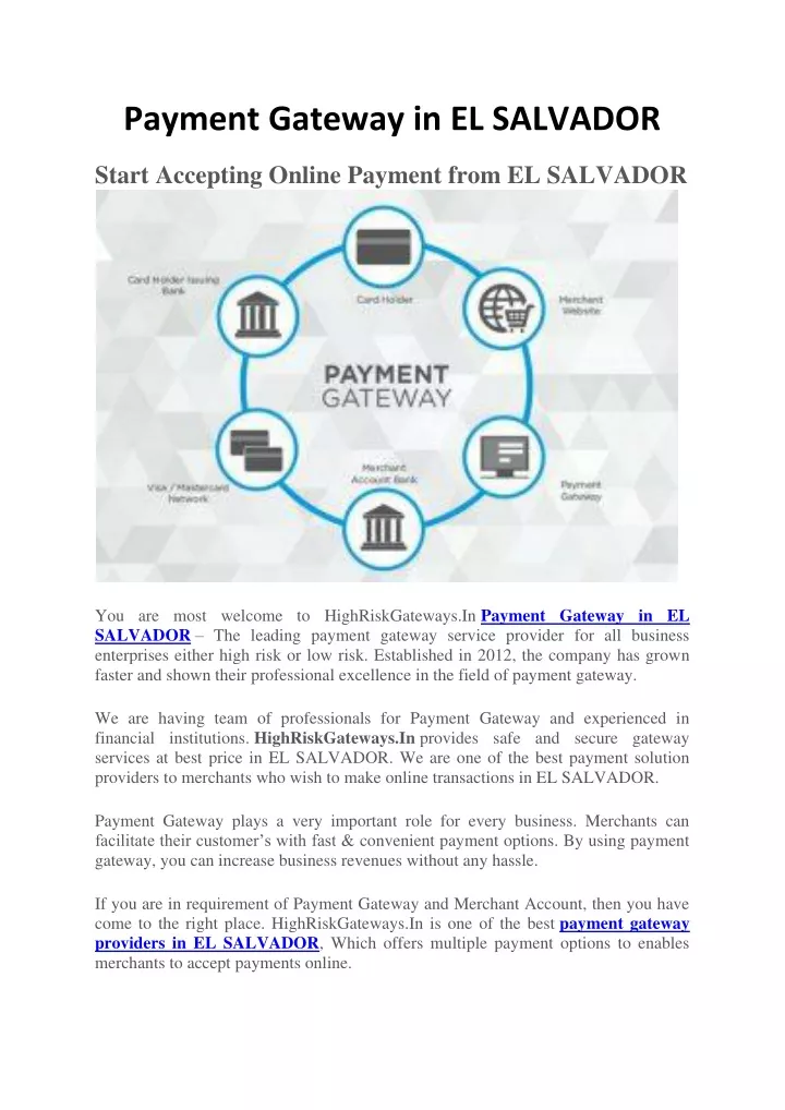 payment gateway in el salvador