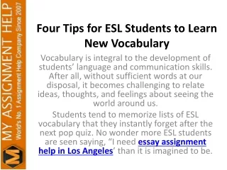 four tips for esl students to learn new vocabulary