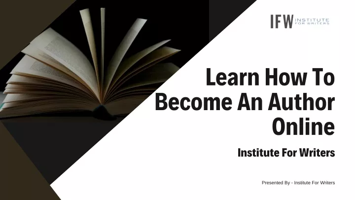 learn how to become an author