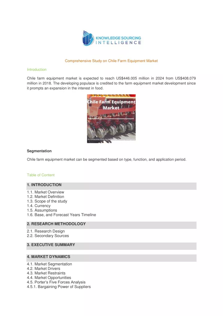 comprehensive study on chile farm equipment market