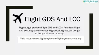 Flight GDS And LCC