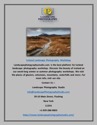 Iceland Landscape Photography Workshop | Landscapephotographystudio.com