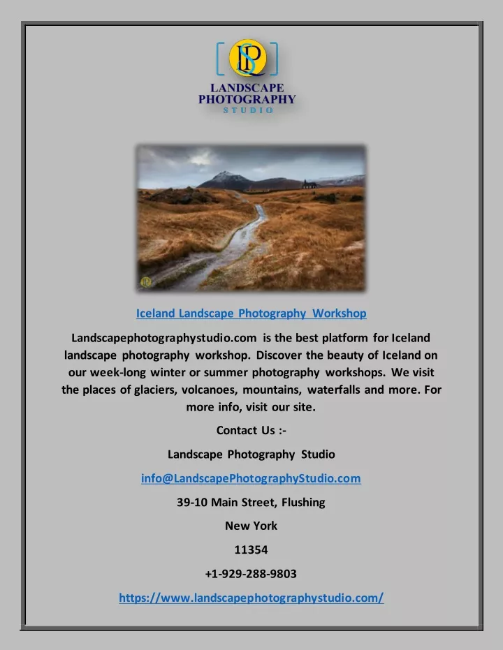 iceland landscape photography workshop