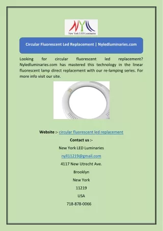 circular fluorescent led replacement