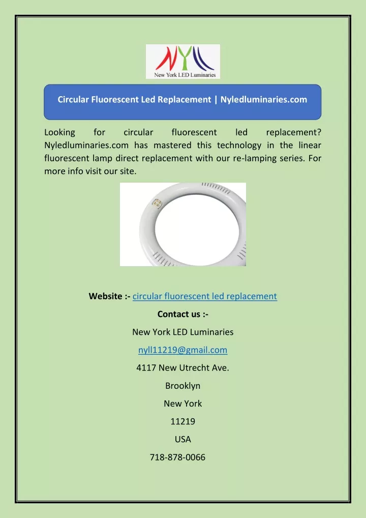 circular fluorescent led replacement