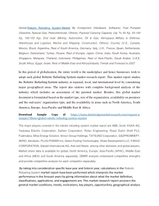 global robotic refueling system market
