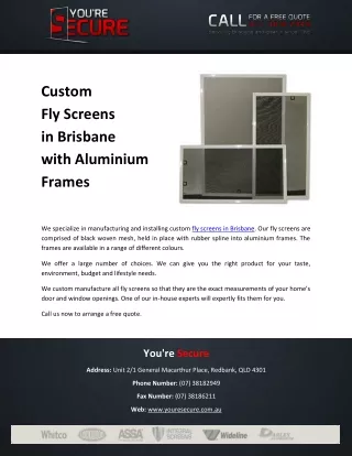 custom fly screens in brisbane with aluminium