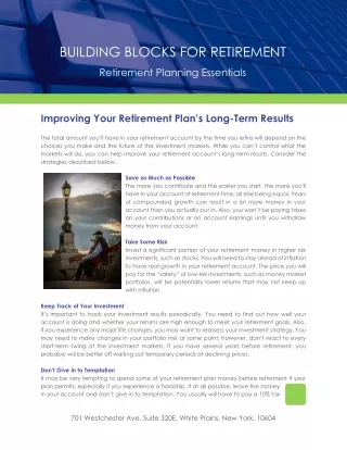 Improving Your Retirement Plans Long Term Results