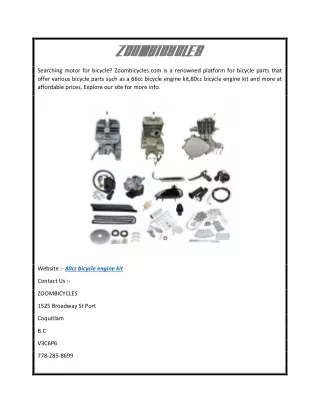 80cc Bicycle Engine Kit  Zoombicycles.com