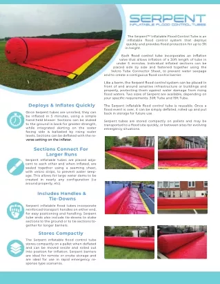 Inflatable Flood Control Barriers and Tubes | The Serpent™ Barrier