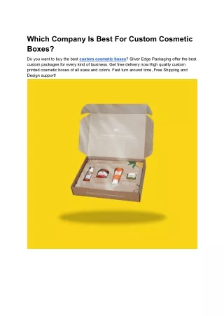 which company is best for custom cosmetic boxes